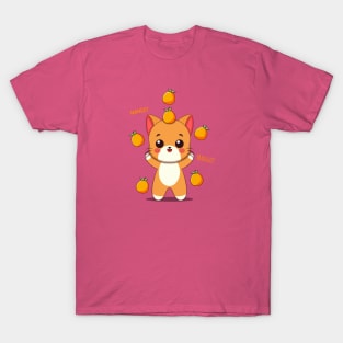 Cat juggling Mangoes T-Shirt